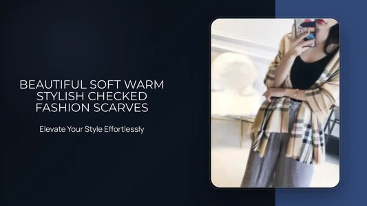 Beautiful Soft Warm Stylish Checked Fashion Scarves by@Outfy