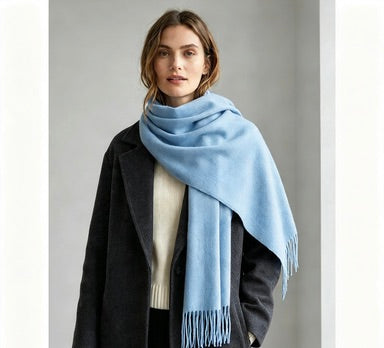 Stunning Soft Fashion Sky  Blue scarf