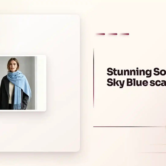Stunning Soft Fashion Sky Blue scarf by@Outfy