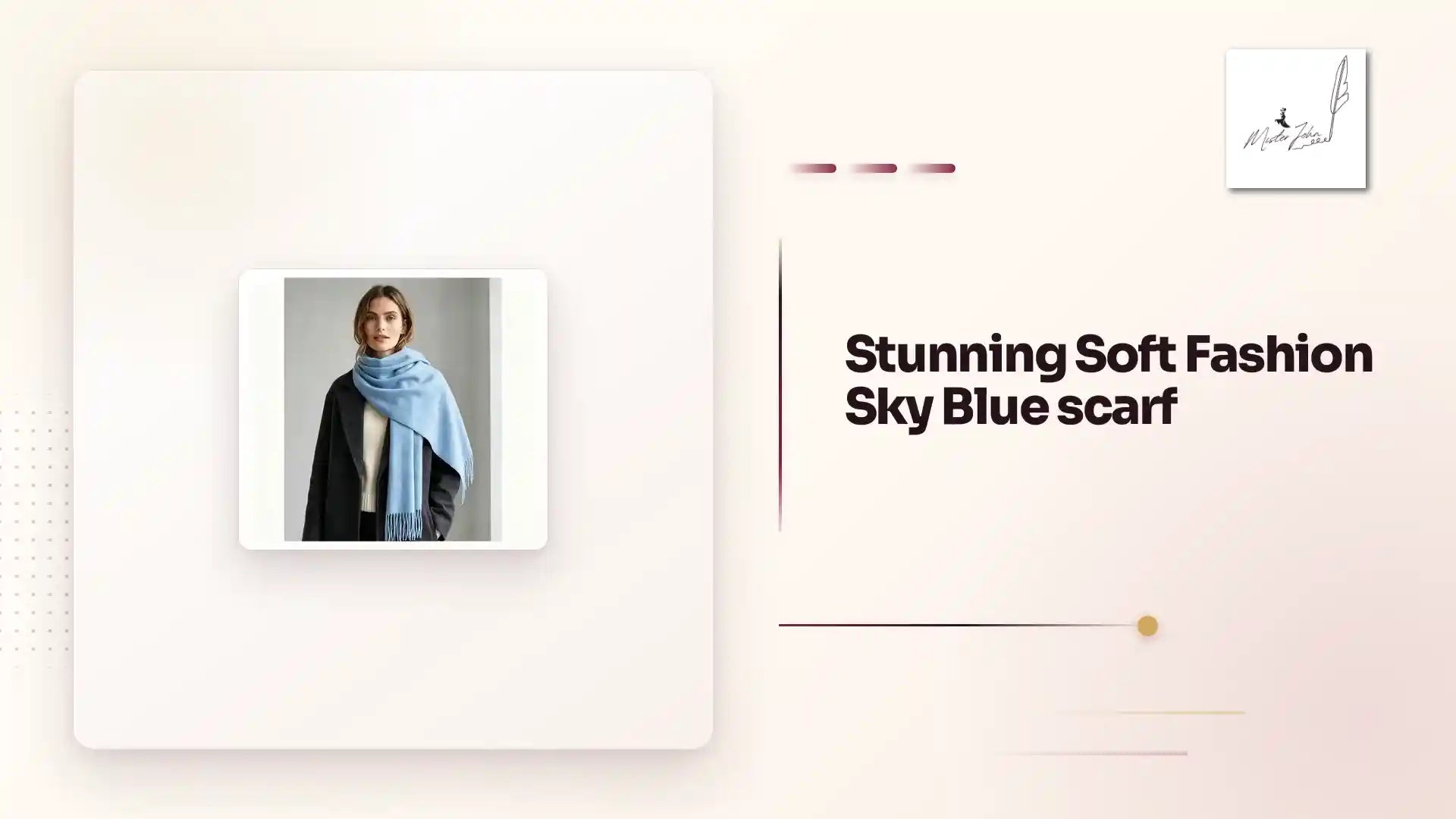 Stunning Soft Fashion Sky Blue scarf by@Outfy